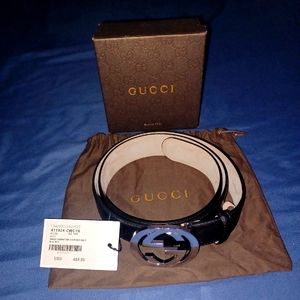 NEW Black Guccissima Supreme Belt